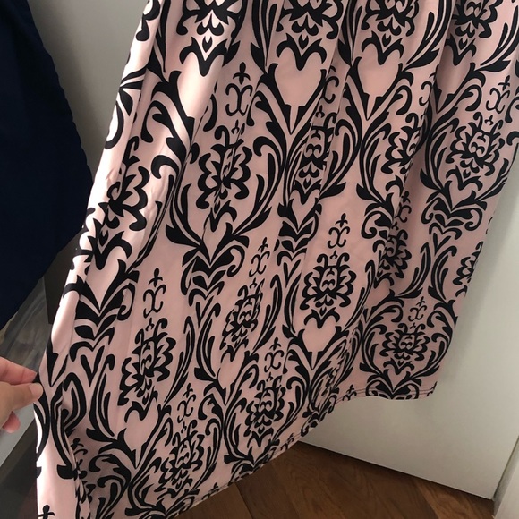 Summer Dress Sleeveless BlackTop with Pattern Pink - Picture 4 of 11